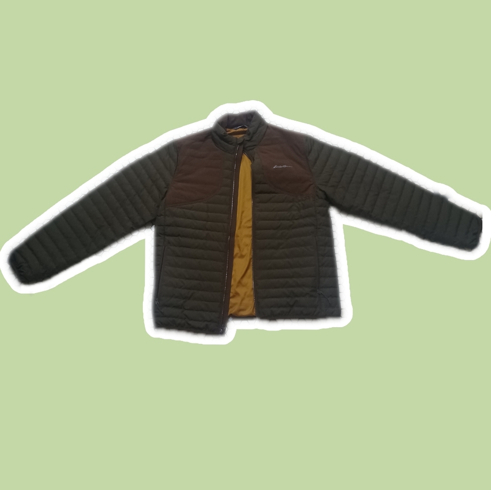 Eddie Bauer Olive/tan Winter coat no eb700 model NWOT